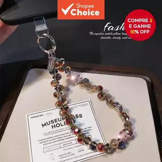 Cordão De Telefone De Cristal De Luxo – Pulseira Ajustável Com Contas À Mão Pingente Anti-Perda em Oferta na Shopee