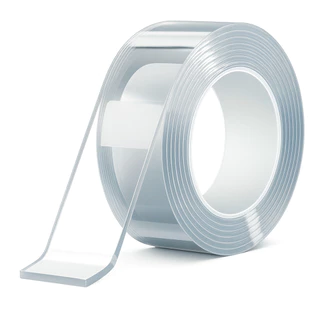 Fita Dupla Face Nano Adesiva Mágica Fixa Extra Forte Lavável Transparente 3 Metros 2 Cm