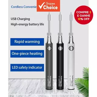 Ferro de Solda Sem Fio Recarregável A/B Bateria de Lítio para Uso Doméstico e DIY em Oferta na Shopee