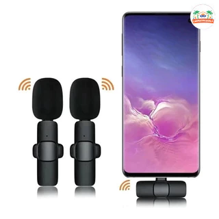 K K9 Vlog compatível com microfone de lapela sem fio K9 Vlog tipo C e iPhone