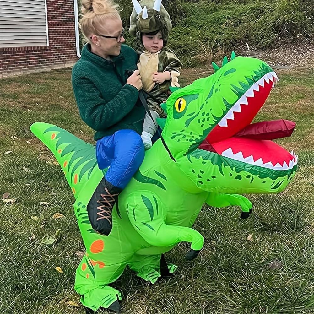Inflatable Dinosaur Costume - Halloween Party Outfit, Rideable ...
