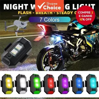 Lâmpada Flash De Carregamento De 7 Cores Luzes Piloto Universal Anticolisão Luz LED Mini Drone em Oferta na Shopee