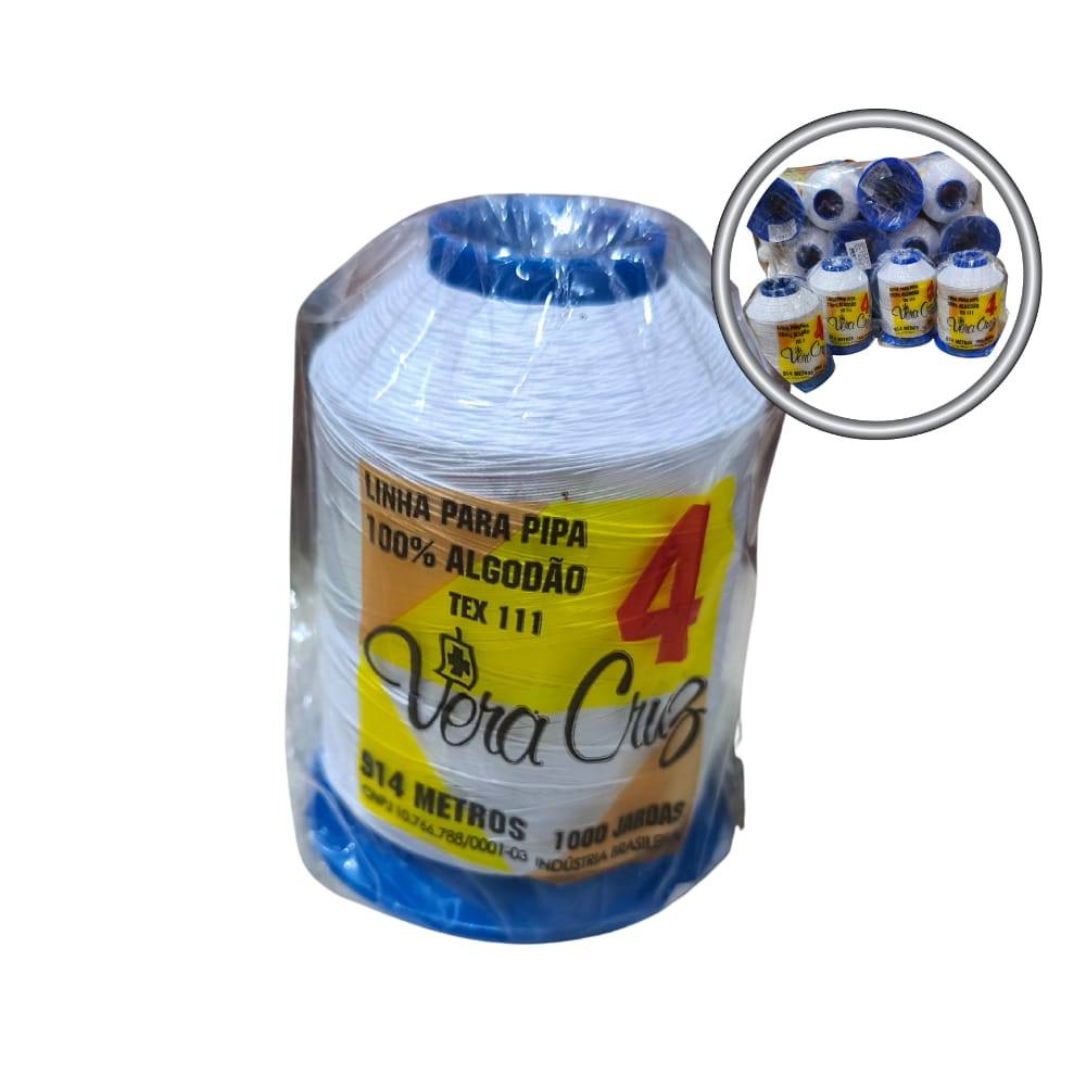 Linha de pipa Vera Cruz Fio 4 1000 jardas | Shopee Brasil
