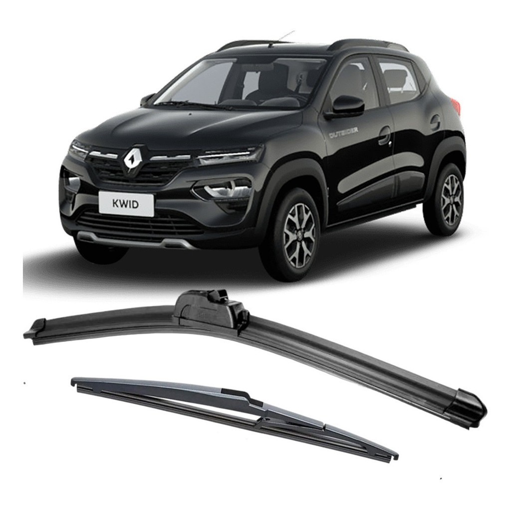 Kit Palheta Limpador de Para-brisas Dianteiro + Traseiro Renault Kwid ...