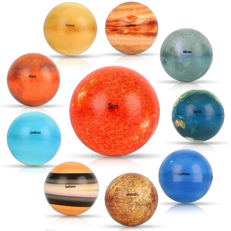 Juguetes del Sistemas Solar 10pcs, Bolas de Planeta del Sistemas Solar