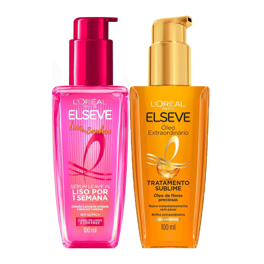 KIT ELSEVE SÉRUM LISO DOS SONHOS + ÓLEO EXTRAORDINÁRIO | Shopee Brasil