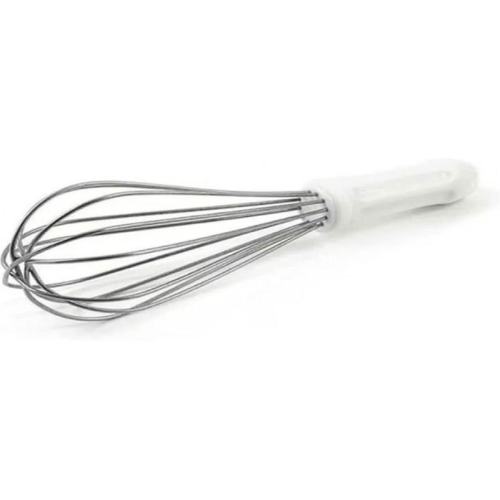 Batedor Fouet Inox 35cm Cabo branco Profissional Culinária C