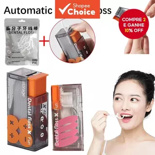 Fio Dental Portátil Com Caixa Dispensadora , Bastões De Cuidados Bucais Ejetáveis Automáticos em Oferta na Shopee