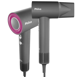 Secador de Cabelos Silencioso Potência 1600W com 4 Temperaturas PSC3600 Philco Cor Cinza em Oferta na Shopee
