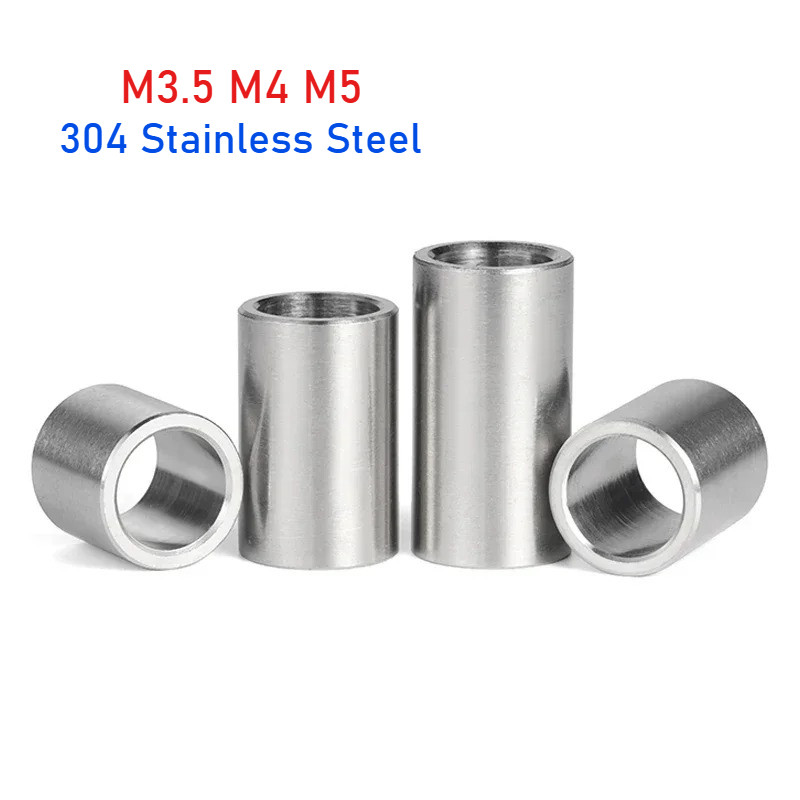 M3.5 M4 M5 304 Bucha De Aço Inoxidável Oca Manga De Parafuso Desdentado Cilíndrico Estendido