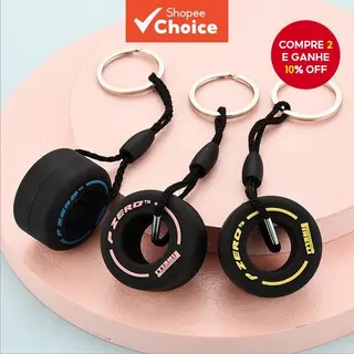 Criativo F1 Pneu Chaveiro De Borracha Pequeno Pingente Decoração Do Carro Acessórios Automóveis Presente em Oferta na Shopee