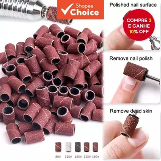 100 Pcs/bag Lixas Em Bastão Para Manicure E Pedicure Profissional Com Broca Elétrica De Moagem em Oferta na Shopee