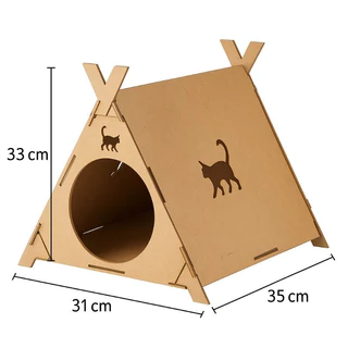 Casinha Para Gato em MDF Toquinha Toca de Gatinhos Casa Pet gato Conforto Descanso