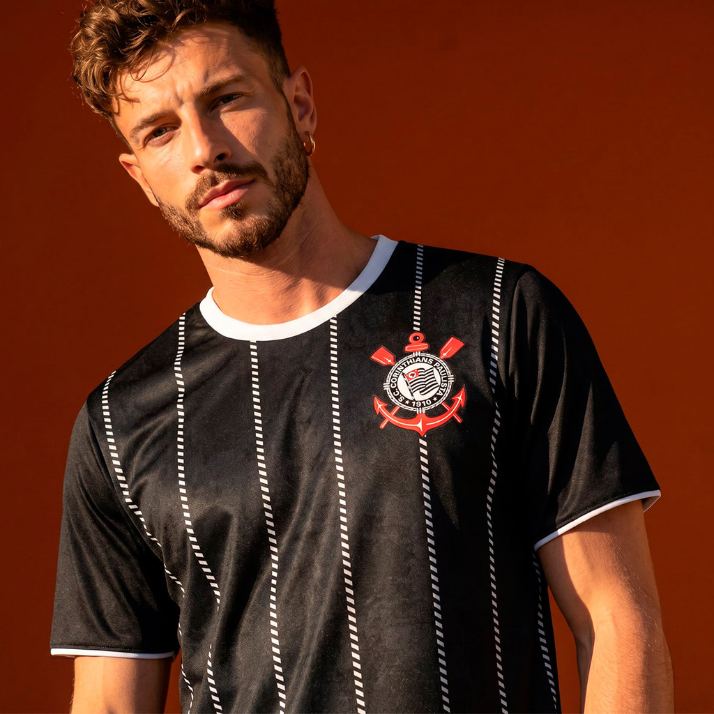 Camisa Corinthians Dash Lines Masculino | Shopee Brasil