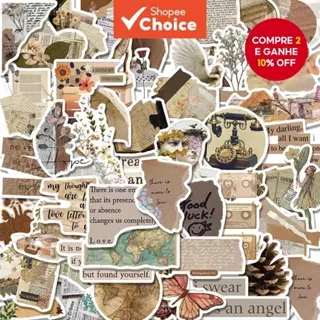 52 Pçs Gaya Retro Literari Adesivos Criativos Diy Computador Washi Scrapbooking Portátil Papelaria Artes Artesanato em Oferta na Shopee