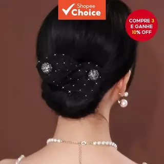 Tiara Minimalista Para Mulheres – Prendedor De Cabelo Em Formato De Coque , Cabeça Traseira , Corda Torcida , Acessório