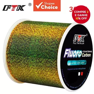 FTK 300M Linha Líder de Monofilamento de Fibra de Carbono com Revestimento de Fluorocarbono para Pesca de Carpa em Oferta na Shopee