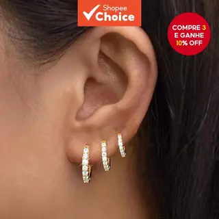 Brincos De Argola Dourados De Zircônia , Joias Hipoalergênicas Elegantes Para Meninas , Acessório De Moda Deslumbrante Brincos De Argola Dourados De Zircônia , Joias Hipoalergênicas Elegantes Para Meninas , Acessório De Moda Deslumbrante