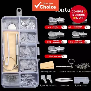 Kit De Reparo De Almofada De Nariz De Óculos Com Trava De Parafuso Almofadas De Silicone Peças Antiderrapantes em Oferta na Shopee