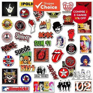 52 Peças Adesivos Impermeáveis De Hip Hop – Decalques De Vinil Para Laptop , Skate E Guitarra em Oferta na Shopee