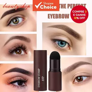 Kit De Carimbo De Sobrancelha-À Prova D'água , 10 Estênceis Reutilizáveis E Maquiagem Em Pó em Oferta na Shopee