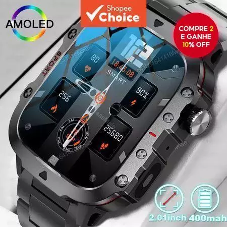 Relógio Smart GPS 2025 Masculino para Android e iOS, Fitness, Esporte ao Ar Livre, Relógio Inteligente à Prova d'Água