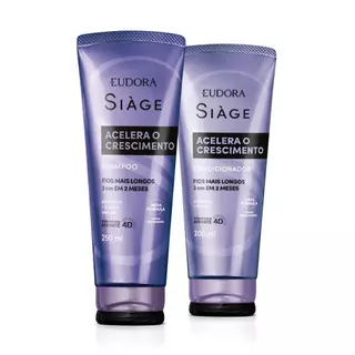 Eudora Kit Siàge Acelera o Crescimento: Shampoo 250ml + Condicionador 200ml em Oferta na Shopee
