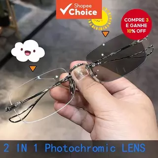 Óculos Fotocromáticos Sem Aro-Anti-Luz Azul E UV400 Para Homens Mulheres | Y2K Retro Uso De Computador em Oferta na Shopee