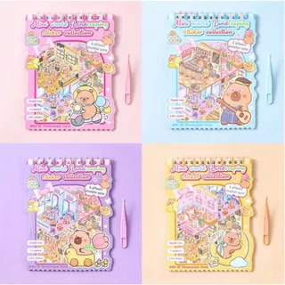 Caderno Mini World Scenic 3D – Monte Mini Mundos com Adesivos, Cenários Detalhados e Acessórios Colecionáveis em Oferta na Shopee