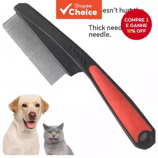 Pente De Dente Fino De Aço Inoxidável-Removedor De Piolhos/Caspa De Dupla Finalidade Para Animais De Estimação E Humanos em Oferta na Shopee