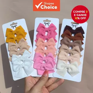 Grampos De Cabelo Com Laço Fofo Para Bebês | Estampados Frescos , Acessórios Ideais Meninas em Oferta na Shopee