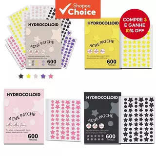 600 Pcs Patches De Espinhas Para Rosto , Adesivos Hidrocolóides Acne , Kit De Ferramentas Popper Adesivo De Cobrir E Man em Oferta na Shopee