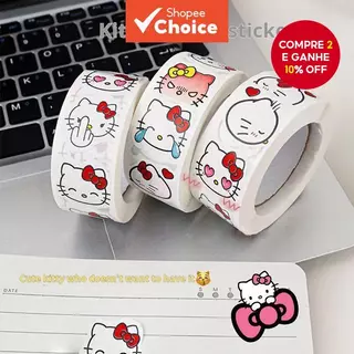 500 Peças Rolo De Adesivo De Gato De Desenho Animado Fofo , Adesivos De Vedação Decorativos Kawaii Para Diários E Presen em Oferta na Shopee