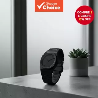 Relógio de Pulso Masculino de Quartzo, Estilo Esportivo, Minimalista em Plástico em Oferta na Shopee