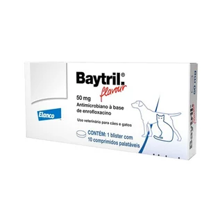 Baytril Elanco Flavour para Cães e Gatos até 10Kg 50mg em Oferta na Shopee