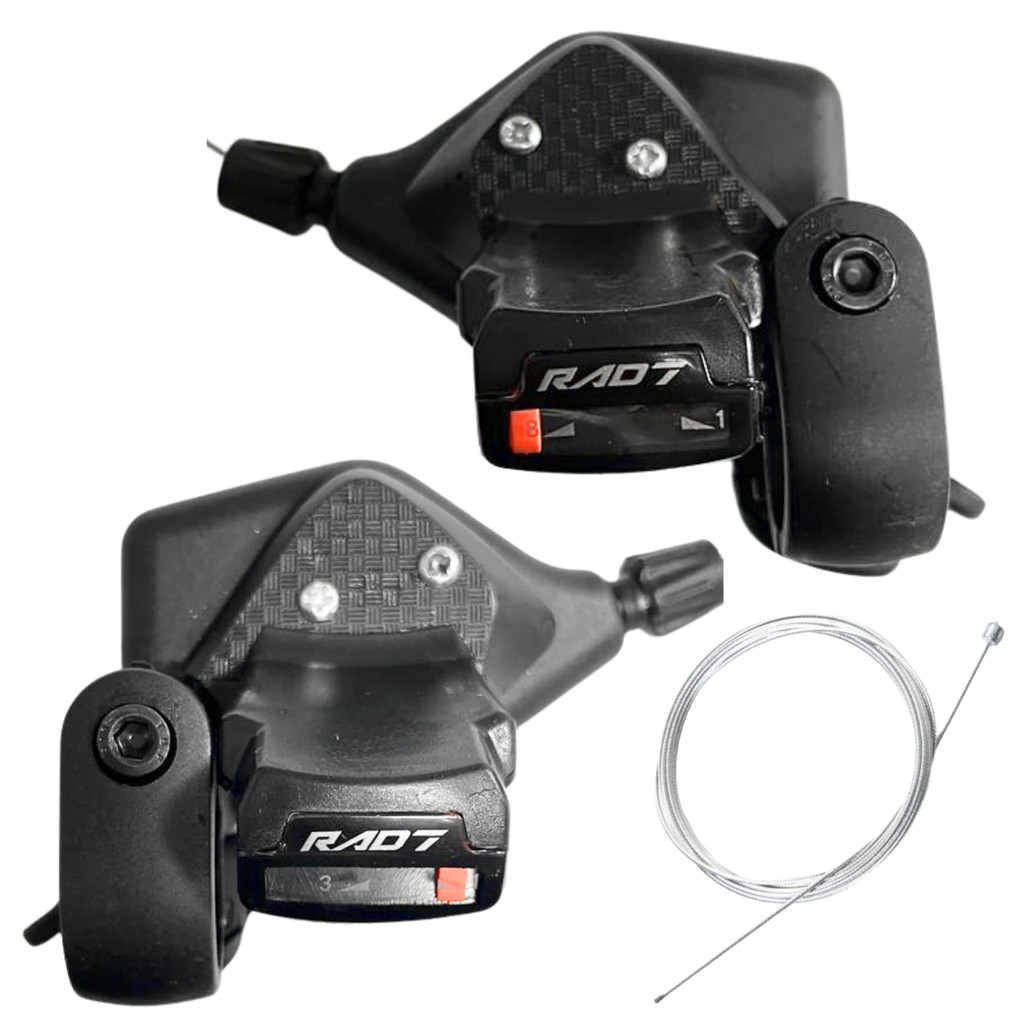 Passador de Marcha Rapid-Fire 3x8V Preto Rad7 Alavanca de Câmbio Bike ...