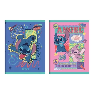 Caderno Brochurão Foroni Stitch 60 Folhas - Embalagem com 10 Unidades (Sortidos) em Oferta na Shopee