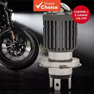 Farol LED Universal Para Motocicleta H4/BA20D/H6 Luz De Olho De Peixe De Cor Dupla em Oferta na Shopee