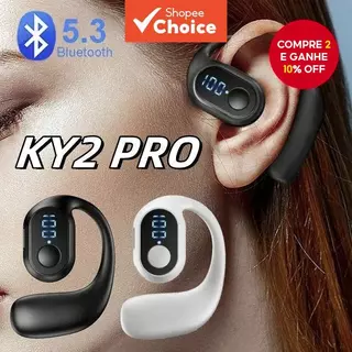 Fones de Ouvido Sem Fio Bluetooth 5.3 Ky2 Pro com Plugue para Um Ouvido, Bateria de Longa Duração, Ideais para negócios em Oferta na Shopee