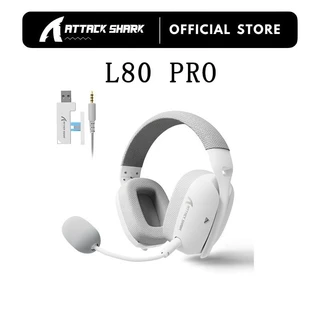 ATTACK SHARK L80PRO Fone De Ouvido Sem Fio Para Jogos Lightseed Tech-Microfone Duplo Integrado E Removível-Leve Com Modo