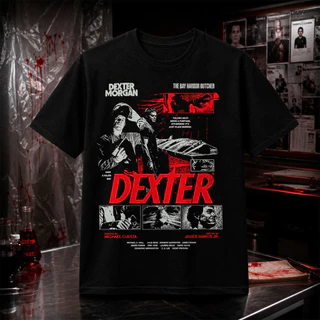 Camiseta Básica Algodão Camisa Série Dexter Investigação Mistério Streetwear