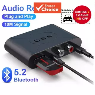 Receptor NFC De Áudio Bluetooth 5.0 3.5 Mm Aux RCA USB Adaptador De Música Estéreo Com Microfone Kit Para Carro Alto-Fal em Oferta na Shopee
