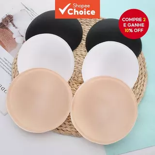 10 Pares De Inserções De Sutiã Push-Up De Espuma – Intensificadores De Peito Redondos Removíveis E Macios Para Biquínis em Oferta na Shopee