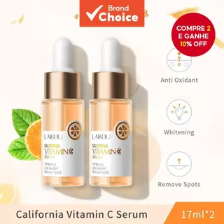 LAIKOU Vitamina C Serum Clareador Anti-Rugas Essência Sarda Cuidados Com A Pele 2pcs em Oferta na Shopee