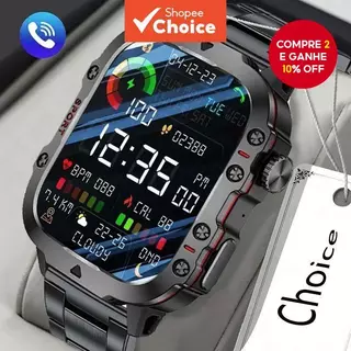Smartwatch Esportivo Para Homens 420mAh Com Chamada Bluetooth E Monitoramento De Saúde em Oferta na Shopee