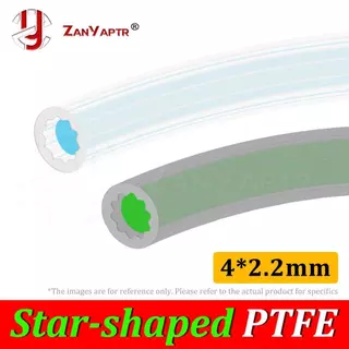 Tubo PTFE Em Forma De Estrela Para Acessórios De Impressora 3D Consumíveis De 1.75mm ID2.2MM OD4MM Bambulab AMS Creality