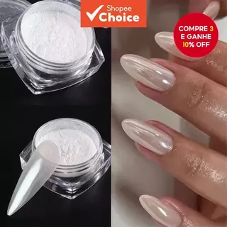 2 Caixas De Pó De Espelho De Luz De Pérola Branca Usada Para Decoração De Unhas Ferramenta Faça Você Mesmo em Oferta na Shopee