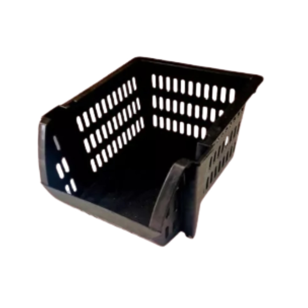 Kit 20 Cestos Caixa Bin Empilháveis Cesto Preto Organizador 