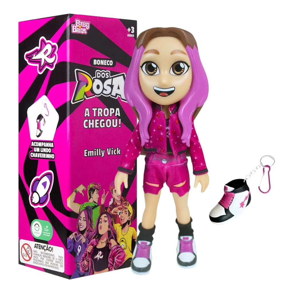 Boneca Emily Vick Dos Rosa Youtuber Infantil Articulada 25cm | Shopee ...