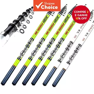 Vara de Pesca Telescópica de Fibra de Carbono Leve 3M Rocha Giratória Alta Resistência em Oferta na Shopee